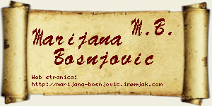 Marijana Bošnjović vizit kartica